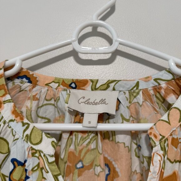 Cleobella Tuckernuck Retro Floral Galenda Cotton Blouse Size Small - Picture 4 of 8